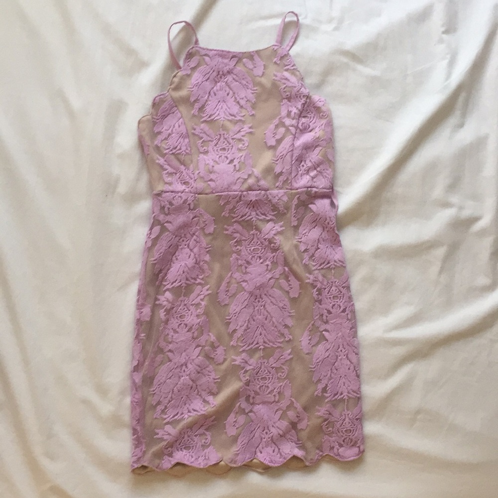 Purple Lace Bodycon Dress